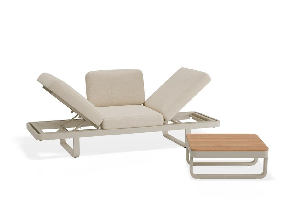 Delmar Config D - Outdoor - Latte - Husk Cushions