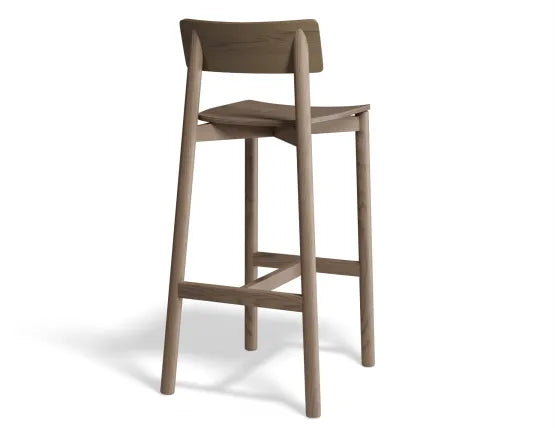 Andi Bar Stool - Walnut - 75cm Seat Height (Bar Bench Height)