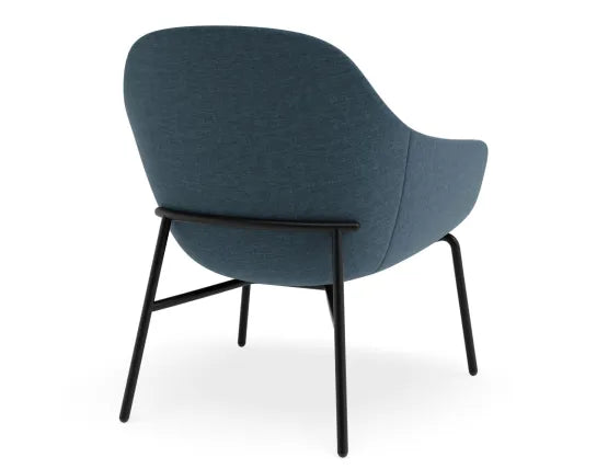Core Lounge Chair - 4 Post Base - Blue, Metal