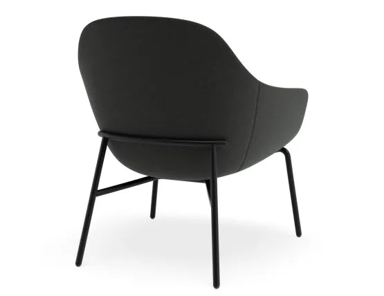 Core Lounge Chair - 4 Post Base - Dark Grey, Metal