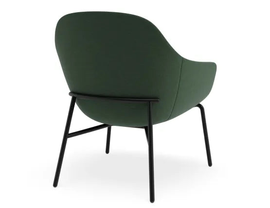 Core Lounge Chair - 4 Post Base - Green, Metal