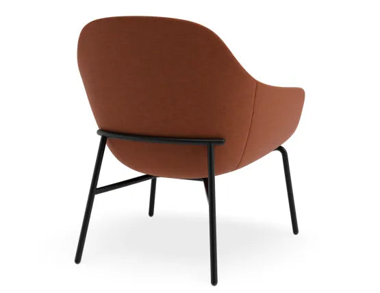 Core Lounge Chair - 4 Post Base - Terracotta Brown, Metal