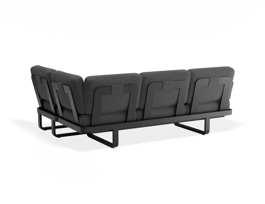 Delmar Config C - Outdoor - Charcoal - Granite Grey Cushions