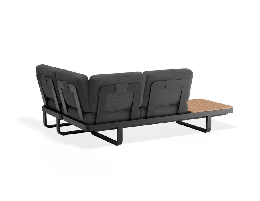 Delmar Config D - Outdoor - Charcoal - Granite Grey Cushions