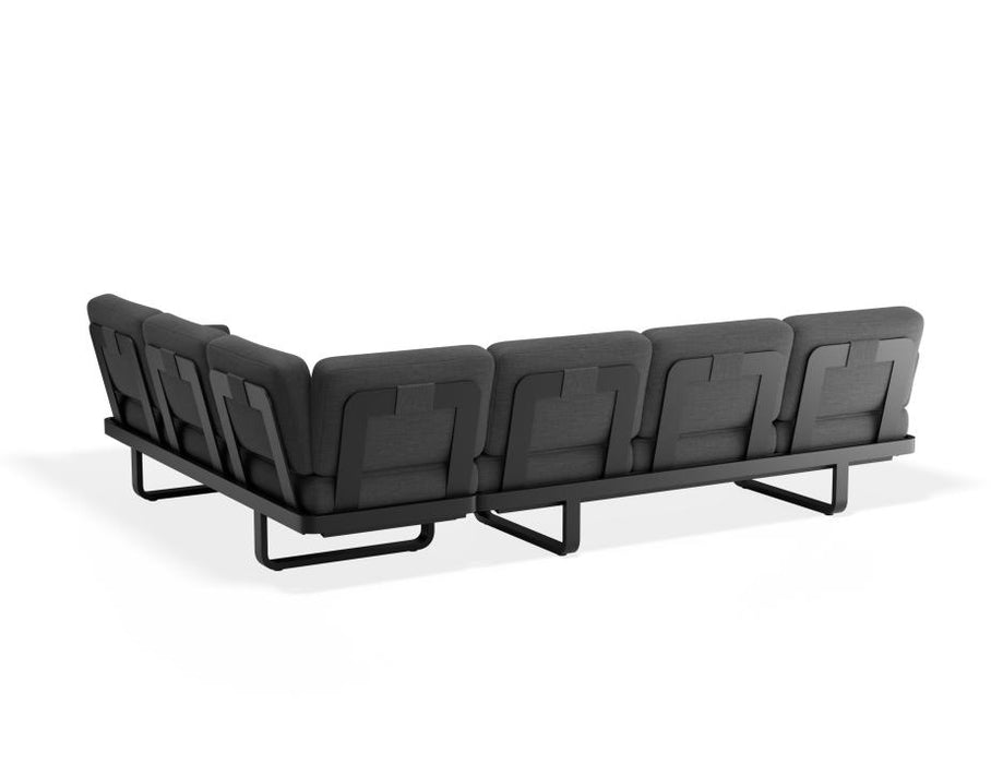 Delmar Config E - Outdoor - Charcoal - Granite Grey Cushions