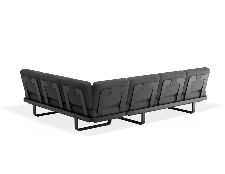 Delmar Config F - Outdoor - Charcoal - Granite Grey Cushions