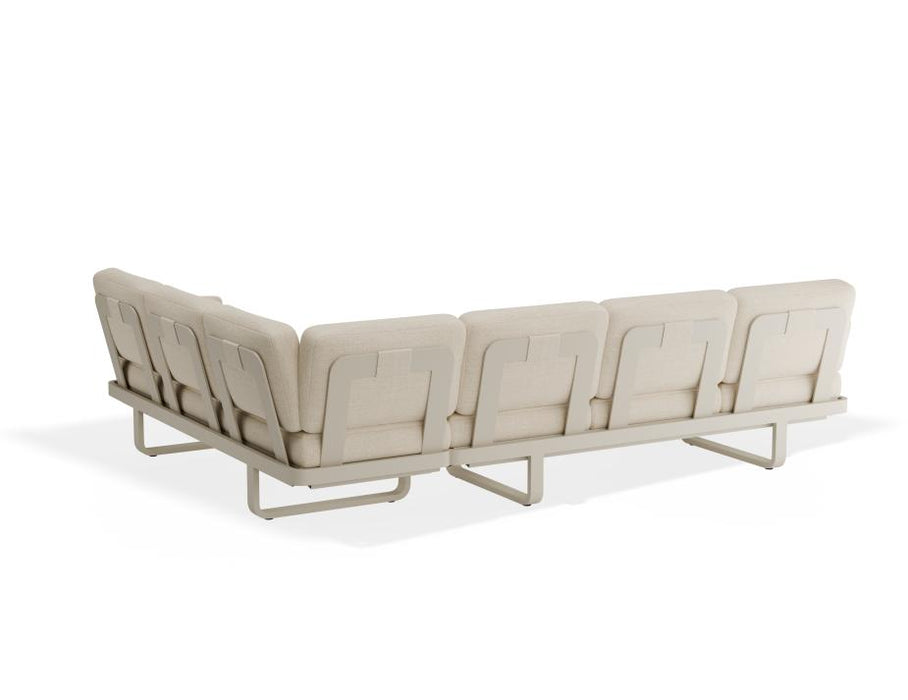 Delmar Config F - Outdoor - Latte - Husk Cushions