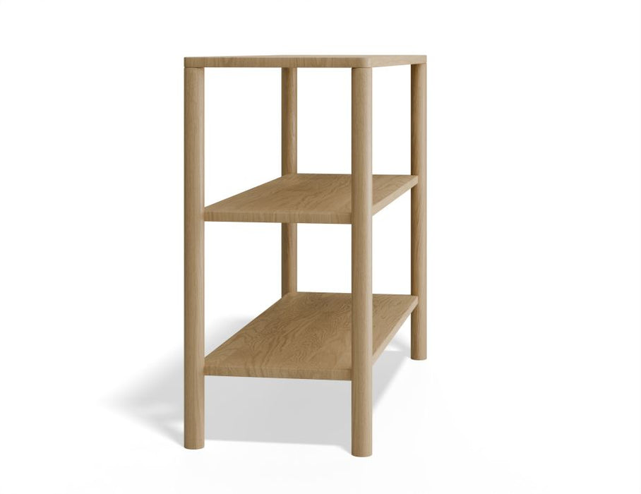 Nordica Small Bookshelf - 2 Tier - Solid Oak