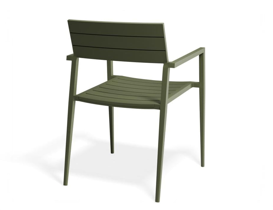 Halki Chair - Outdoor - Green - Chair with Light Grey Cushion