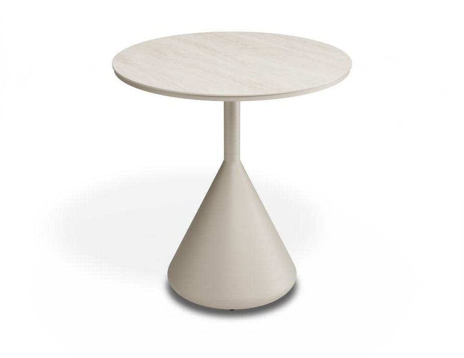 Kora Cafe Table 71cm Dia - Outdoor - Latte - Dune Ceramic Top