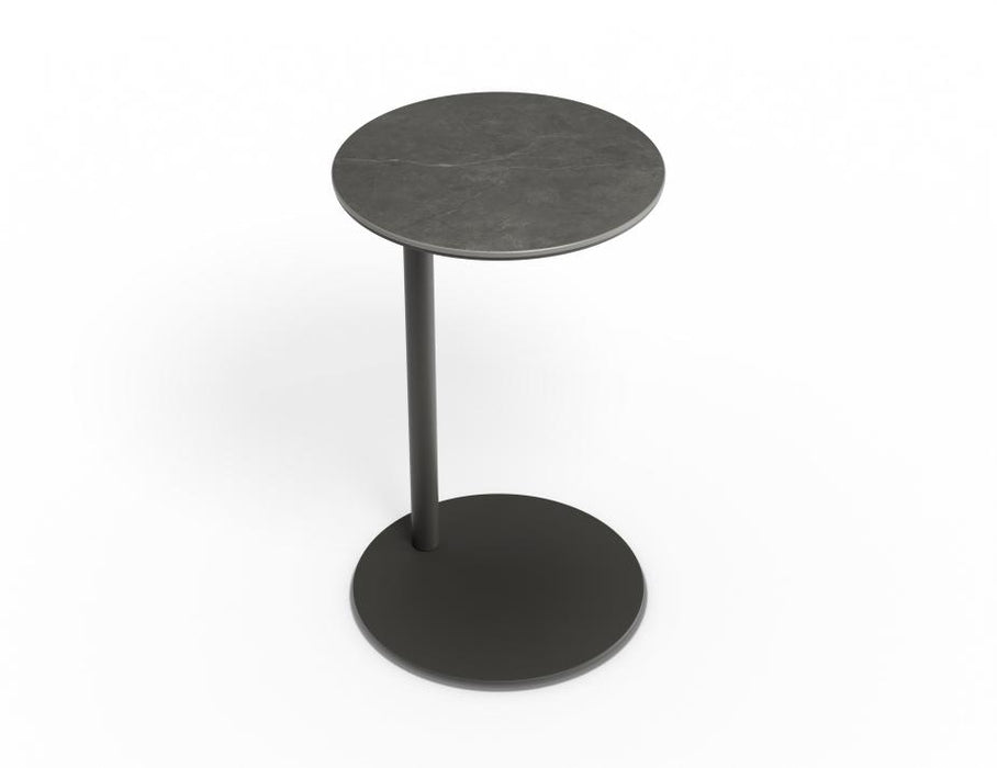 Lira Side Table - Outdoor - Charcoal - Basalt Ceramic