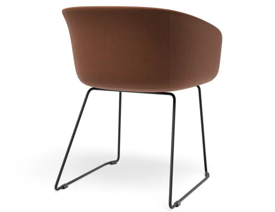 Lonsdale Armchair - Sled - Terracotta Brown Fabric