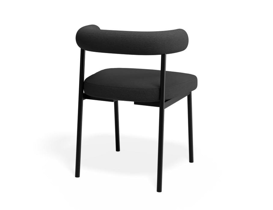 Marlowe Dining Chair - Black Legs - Anthracite Fabric