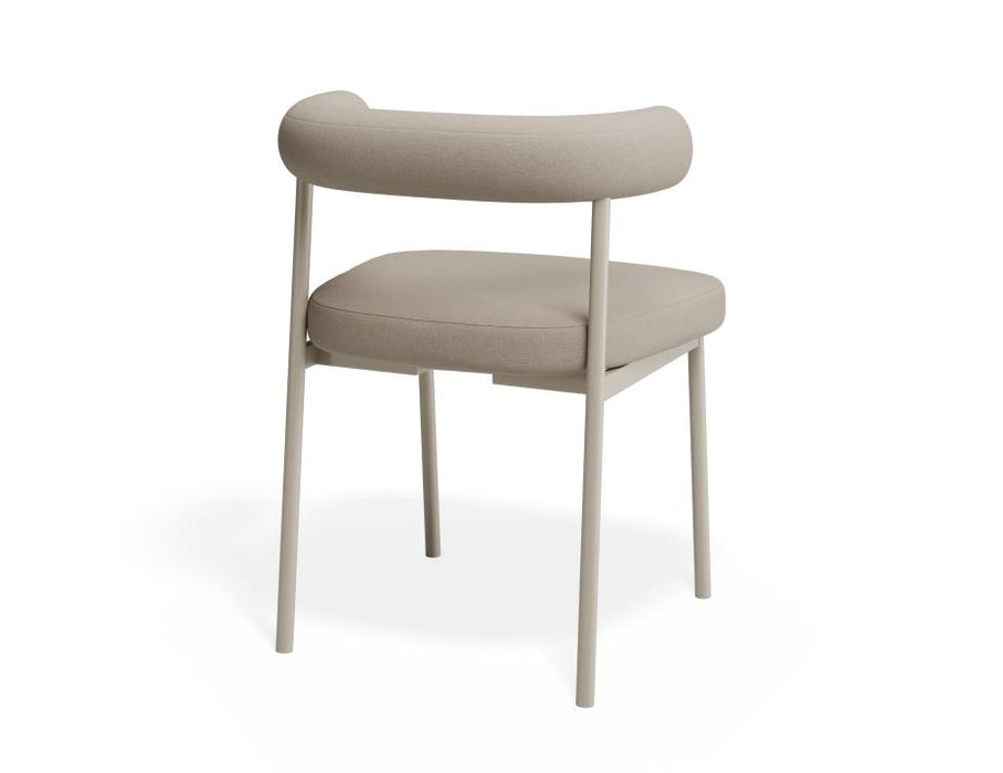 Marlowe Dining Chair - Grey Legs - Fawn Beige Fabric