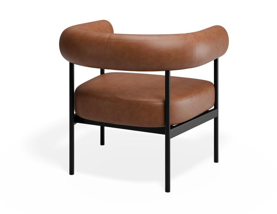 Marlowe Occasional Chair - Black Legs - Retro Brandy PU