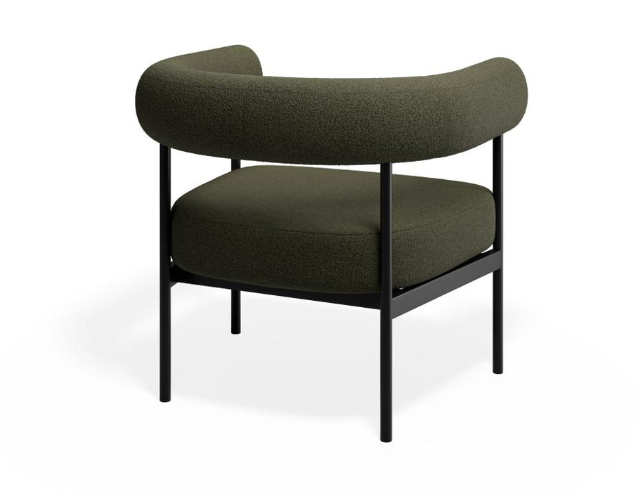 Marlowe Occasional Chair - Black Legs - Hunter Green Fabric