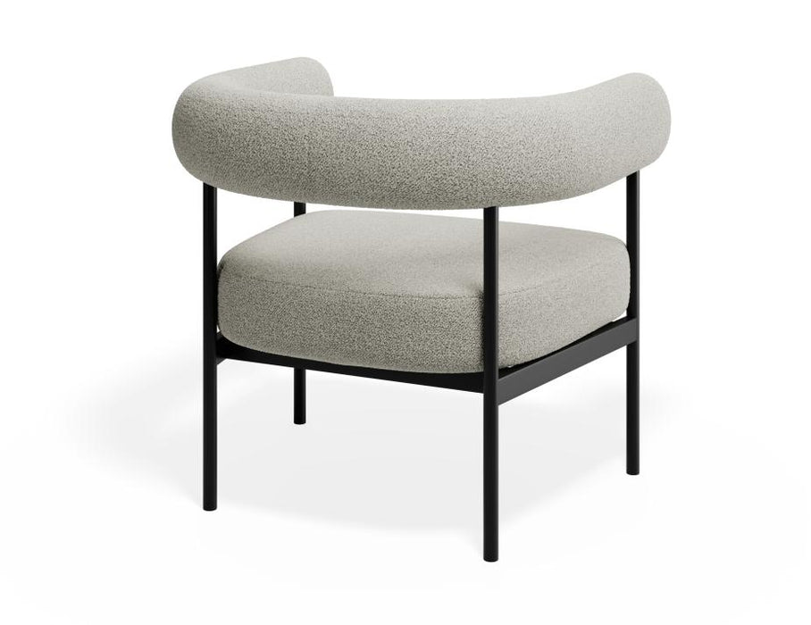 Marlowe Occasional Chair - Black Legs - Ivory Cream Fabric