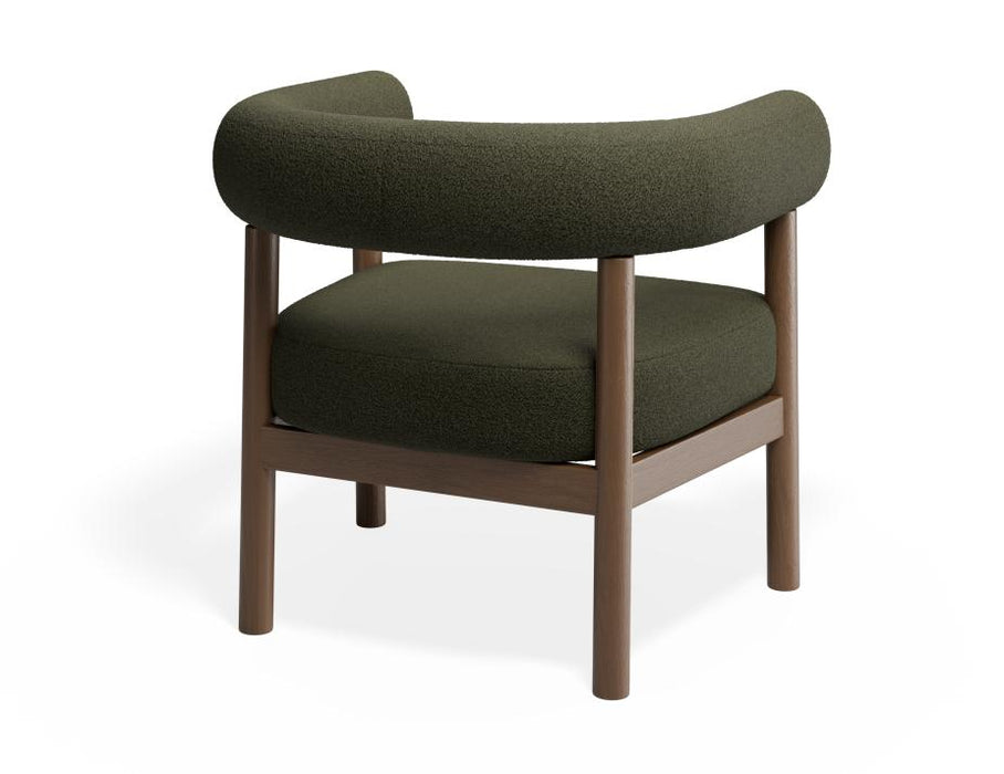 Marlowe Occasional Chair - Smoked Oak Legs - Hunter Green Fabric