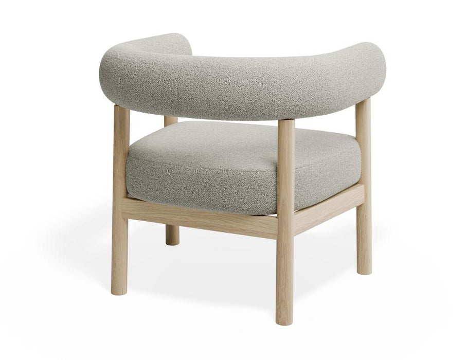 Marlowe Occasional Chair - Natural Oak Legs - Ivory Cream Fabric