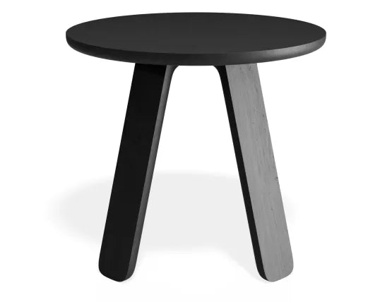 Mateo Side Table - Round - Black Ash - 50cm