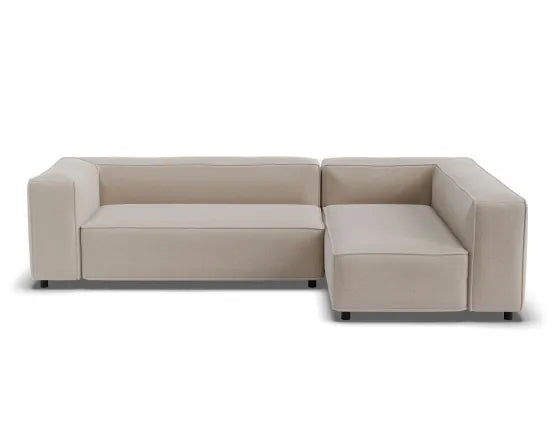 Nolia Modular Sofa - 3 Seater with Chaise - Beige - 3 Seater with Right Chaise, 104cm W