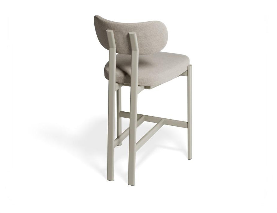 Nova Kitchen Stool - Dove Legs - Shell Fabric