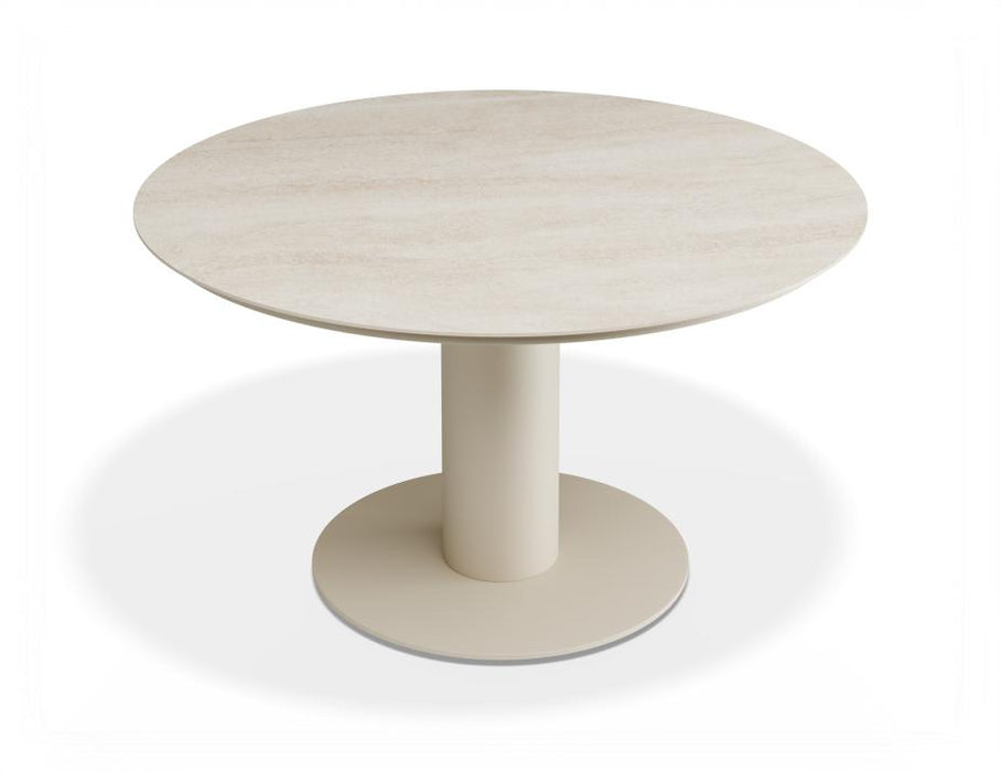 Loma LOW Dining Table Latte 120cm - Outdoor - Dune Ceramic Top