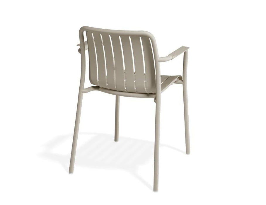 Roku Armchair - Outdoor - Latte - Chair with Sandy Grey Cushion