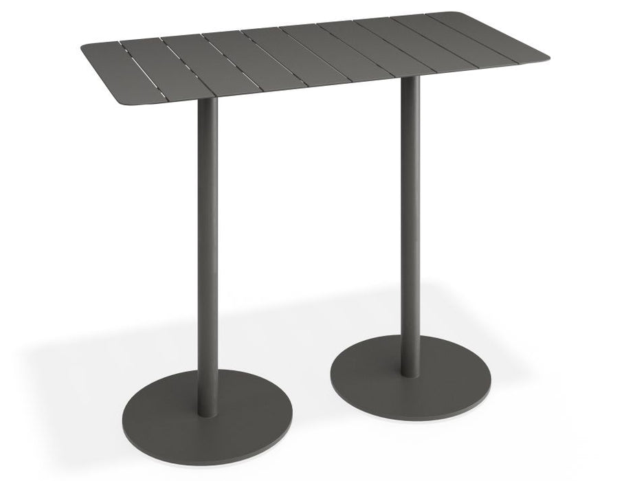 Roku Rectangle High Bar Table - Outdoor - Charcoal