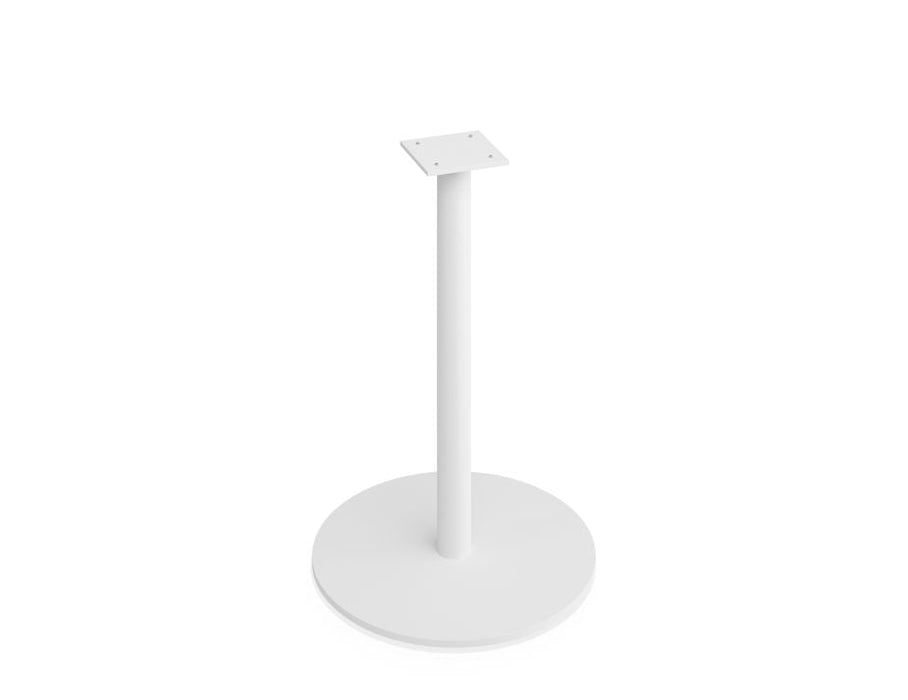 Roku Cafe Table Base and Pole 71cm White - 55cm Base