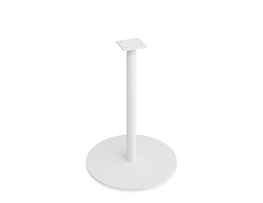 Roku Cafe Table Base and Pole 71cm White - 55cm Base