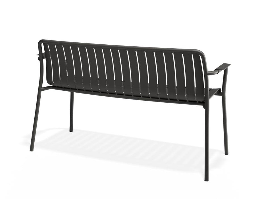 Roku Garden Bench 125cm - Outdoor - Charcoal - Chair Only