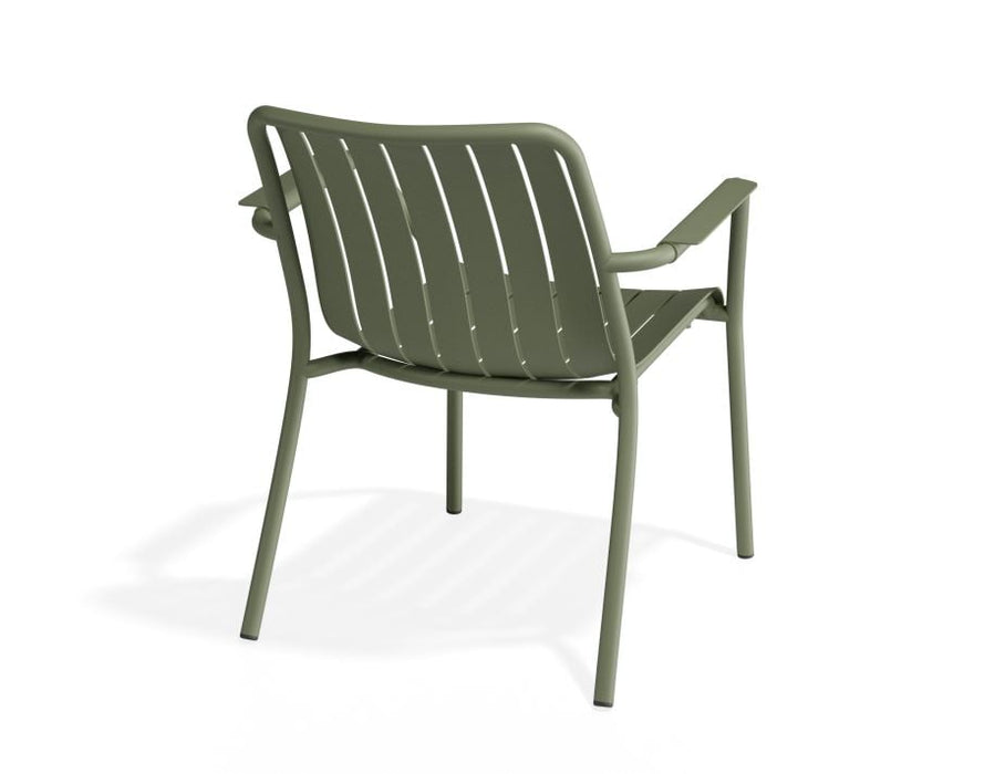 Roku Lounge Chair - Outdoor - Eucalyptus Green - Chair with Sandy Grey Cushion