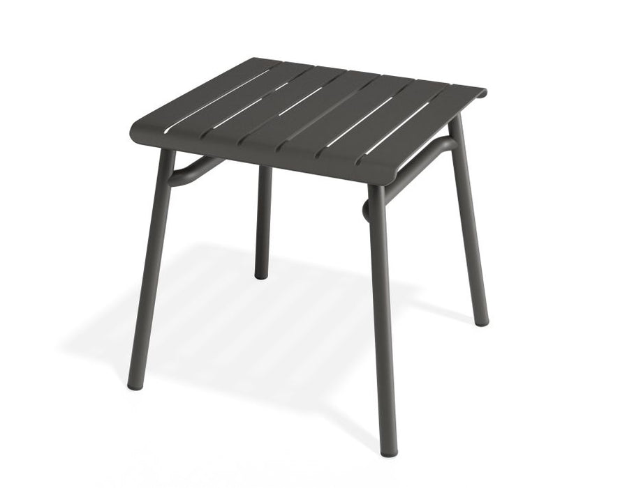 Roku Outdoor Low Stool Footrest in Matt Charcoal
