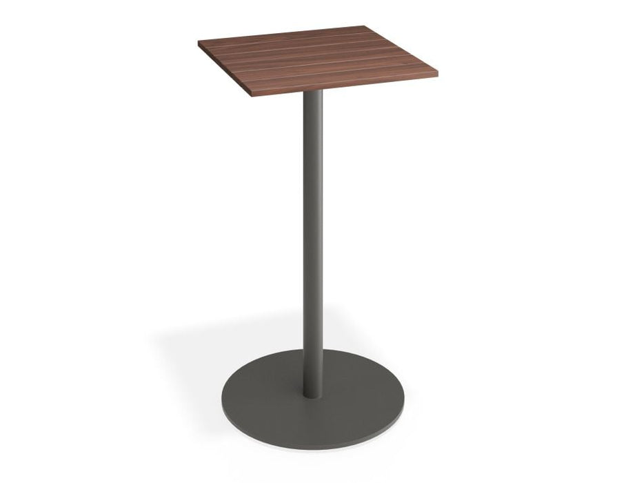 Roku Spotted Gum High Bar Table - Outdoor - Charcoal - 75.5 x 75.5 Top