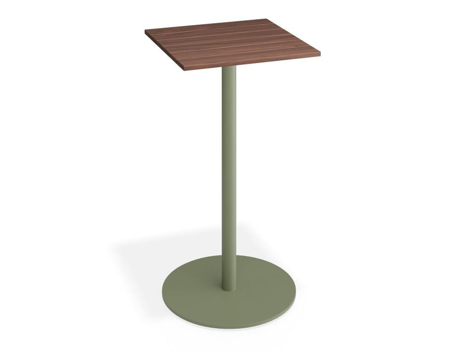 Roku Spotted Gum High Bar Table - Outdoor - Eucalyptus Green - 75.5 x 75.5 Top