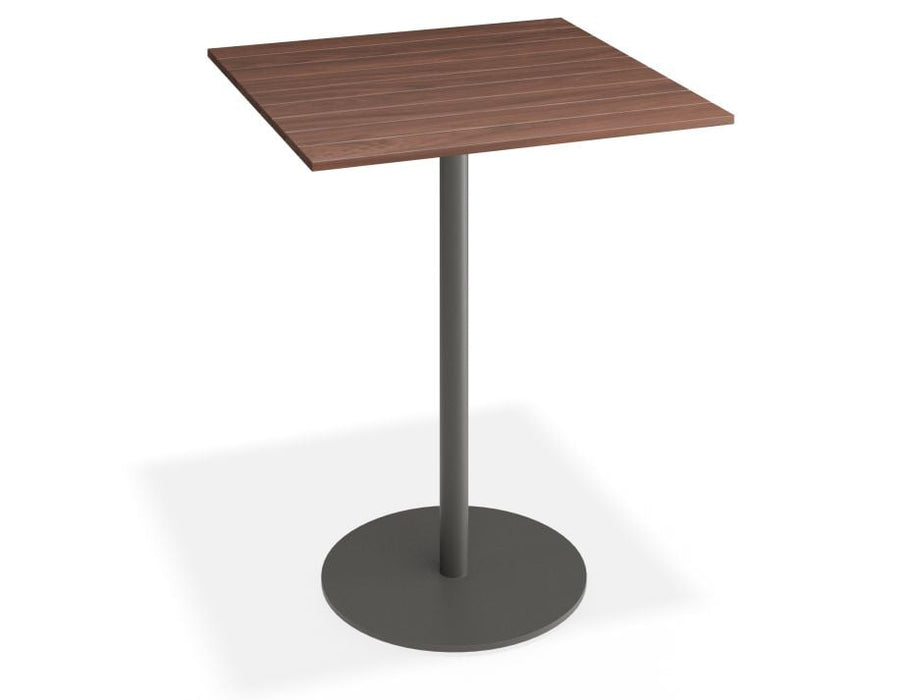 Roku Spotted Gum High Bar Table - Outdoor - Charcoal - 85 x 85 Top