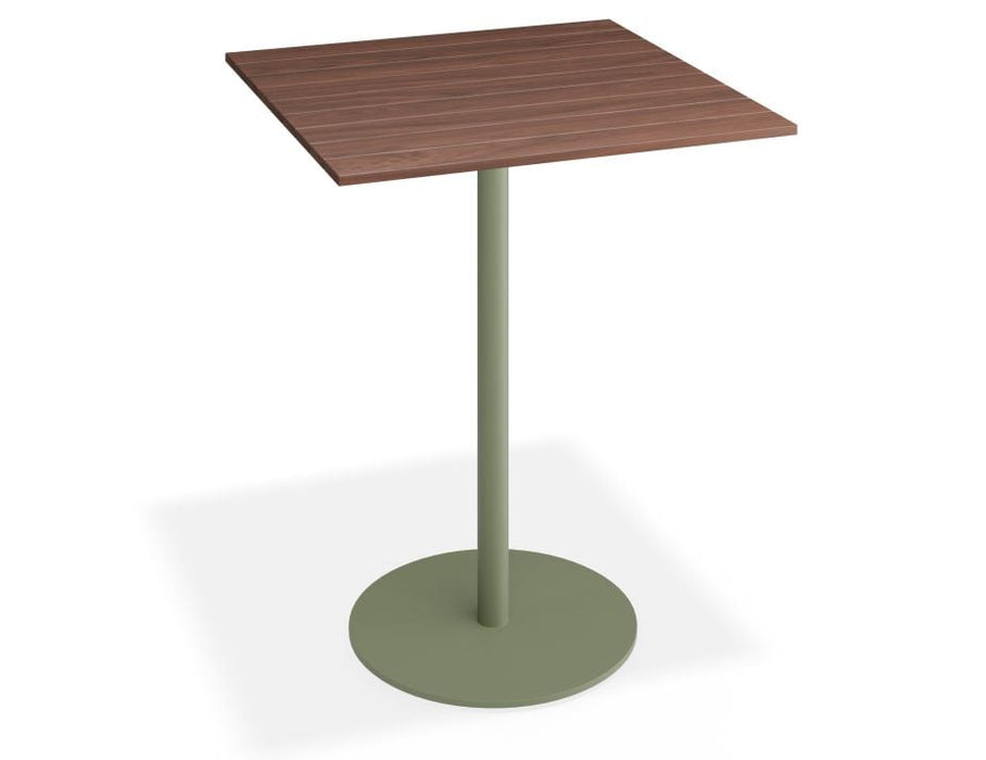 Roku Spotted Gum High Bar Table - Outdoor - Eucalyptus Green - 66 x 66 Top