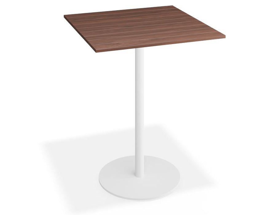 Roku Spotted Gum High Bar Table - Outdoor - White - 56.5 x 56.5 Top