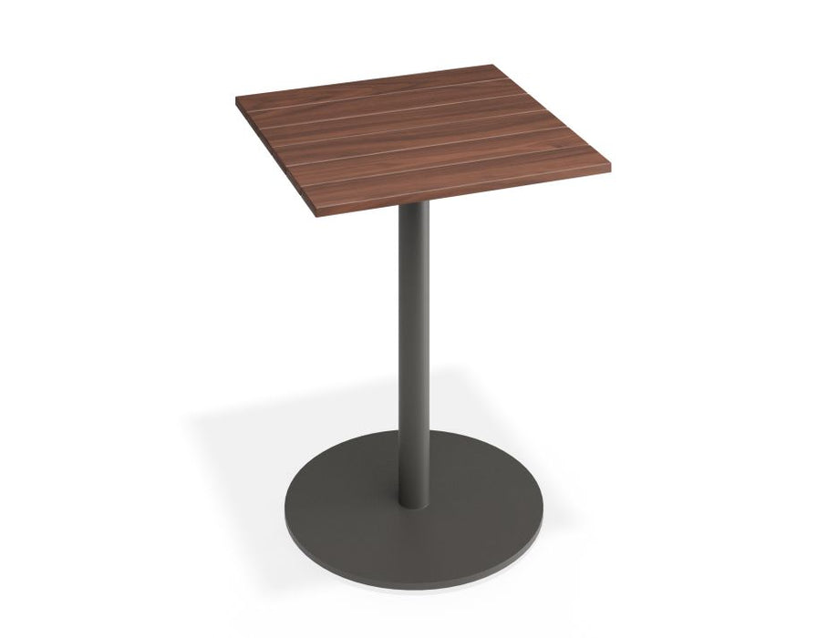 Roku Spotted Gum Cafe Table - Outdoor - Charcoal - 56.5 x 56.5cm Top