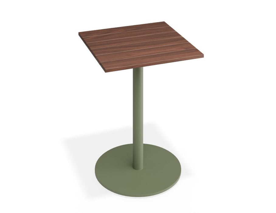 Roku Spotted Gum Cafe Table - Outdoor - Eucalyptus Green - 56.5 x 56.5cm Top