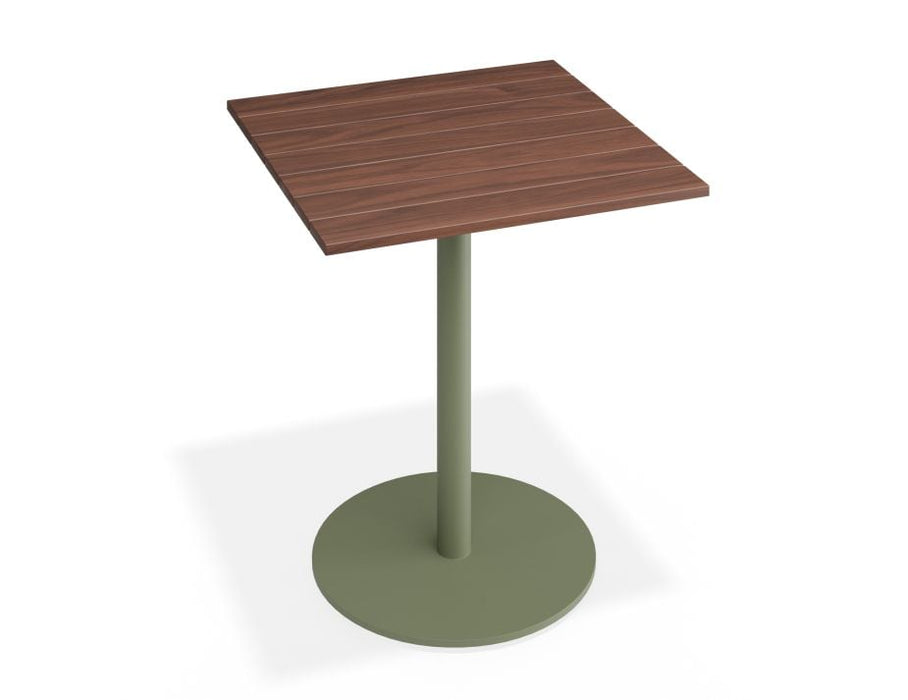 Roku Spotted Gum Cafe Table - Outdoor - Eucalyptus Green - 75.5 x 75.5cm Top