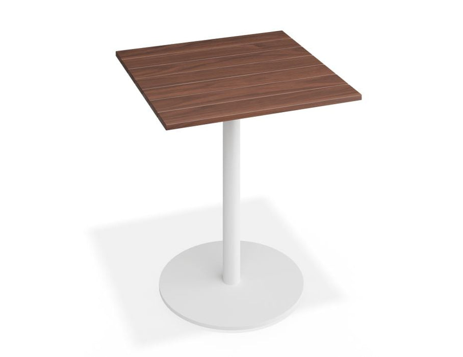 Roku Spotted Gum Cafe Table - Outdoor - White - 75.5 x 75.5cm Top
