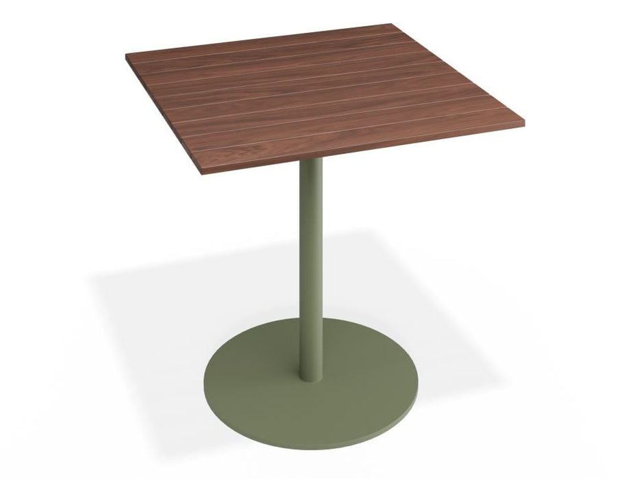 Roku Spotted Gum Cafe Table - Outdoor - Eucalyptus Green - 66 x 66cm Top