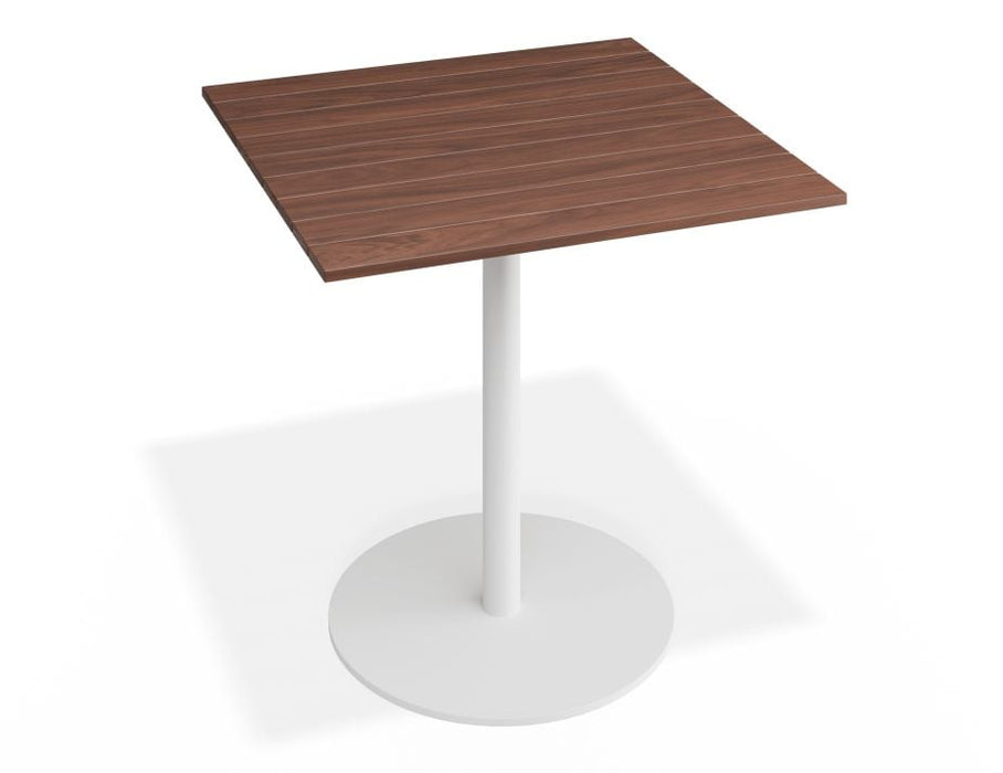 Roku Spotted Gum Cafe Table - Outdoor - White - 85 x 85cm Top