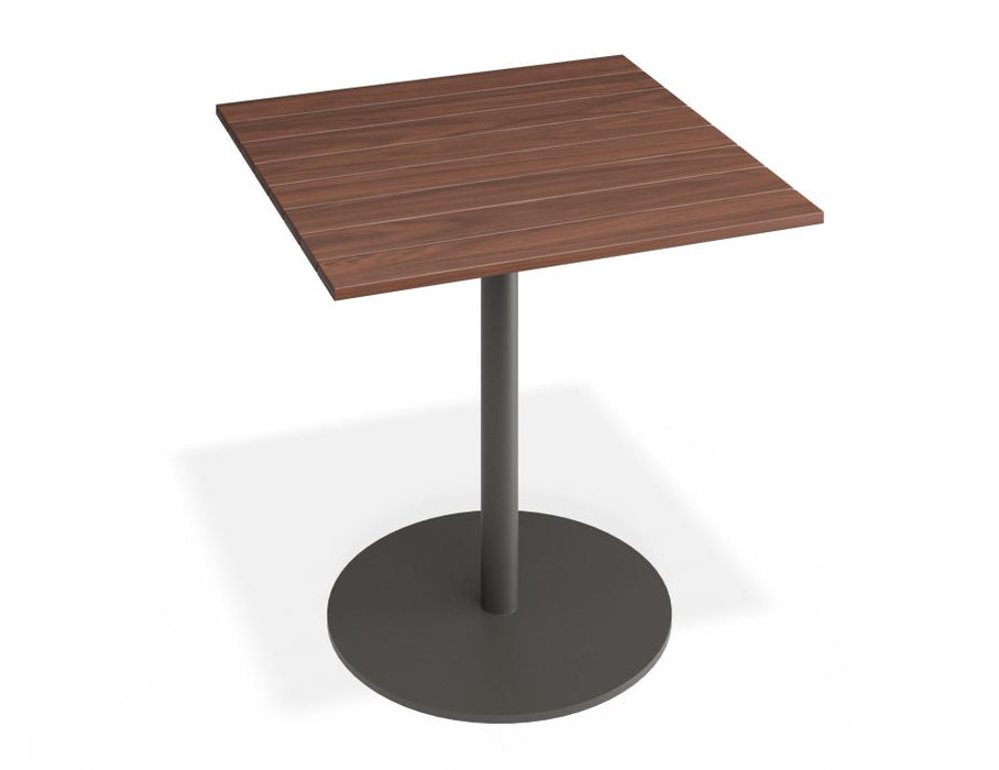 Roku Spotted Gum Cafe Table - Outdoor - Charcoal - 56.5 x 56.5cm Top