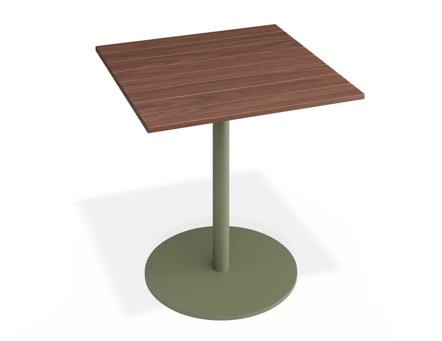 Roku Spotted Gum Cafe Table - Outdoor - Eucalyptus Green - 56.5 x 56.5cm Top