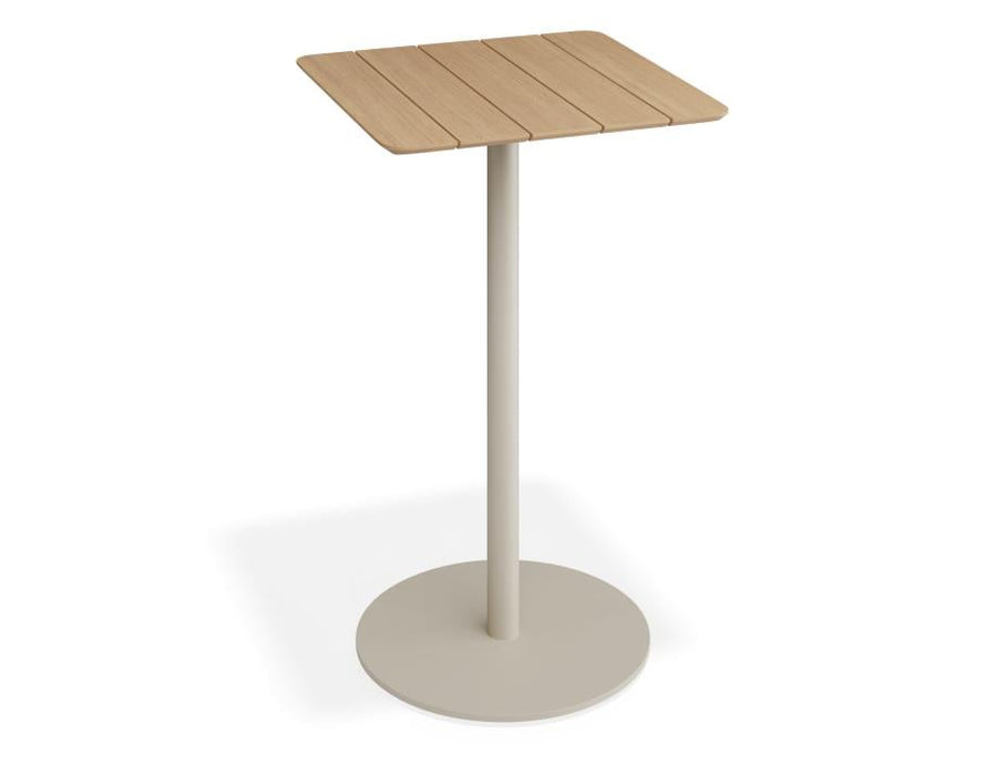 Roku High Bar Teak Table - Outdoor - Latte - 75 x 75cm Table Top