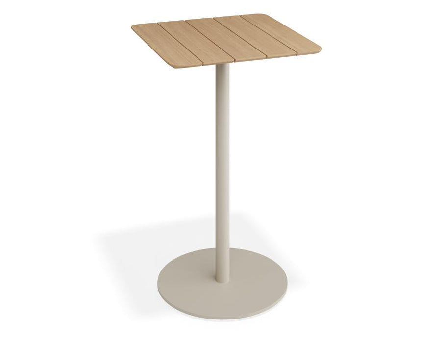 Roku High Bar Teak Table - Outdoor - Latte - 65 x 65cm Table Top