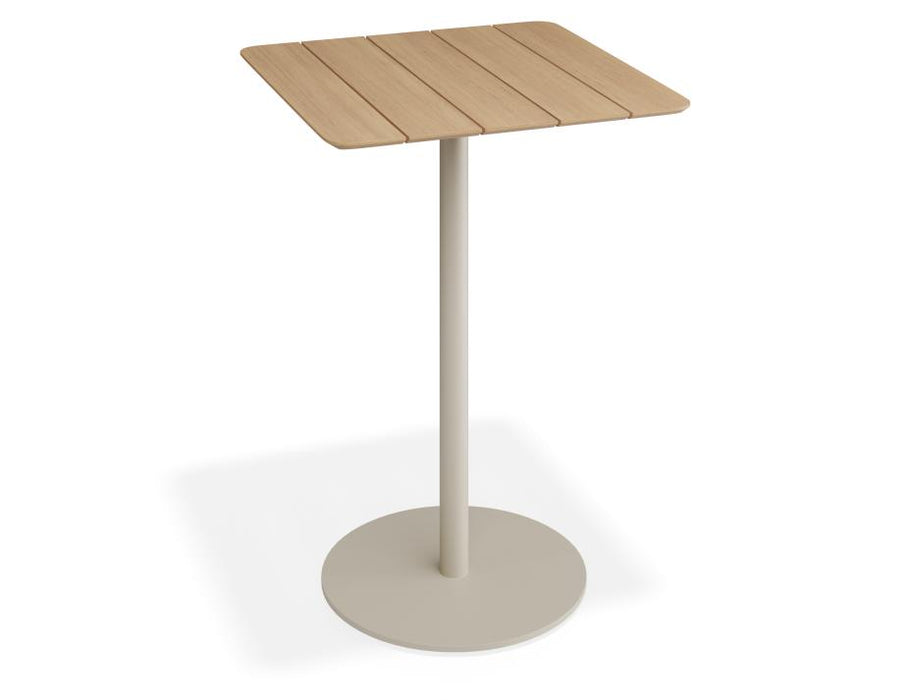 Roku High Bar Teak Table - Outdoor - Latte - 65 x 65cm Table Top